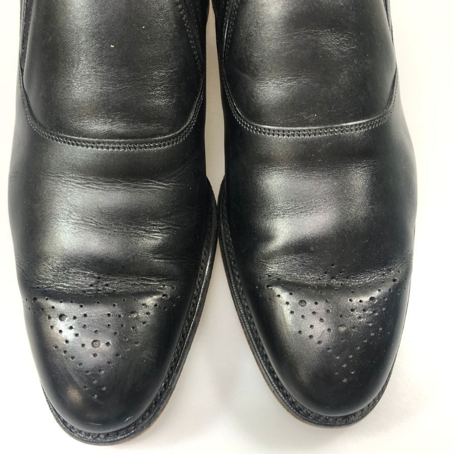 ジョセフチーニー Clarence スリッポン サイドエラスティック カーフ ブラック サイズUK6.5 JOSEPH CHEANEY 約25.5cm【AFC48】