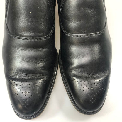 ジョセフチーニー Clarence スリッポン サイドエラスティック カーフ ブラック サイズUK6.5 JOSEPH CHEANEY 約25.5cm【AFC48】