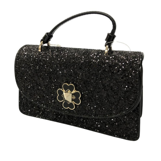 ケイトスペード ハンドバッグ スモール スパンコール レザー 装飾 ブラック Kate spade【AFE1】
