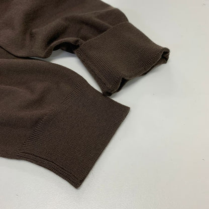 未使用◆キャッシュ＆バルバ カーディガン ウーステッドカシミヤ 150 ブラウン メンズ サイズ2 IMWSW002 Cash&Barba 【AFB27】