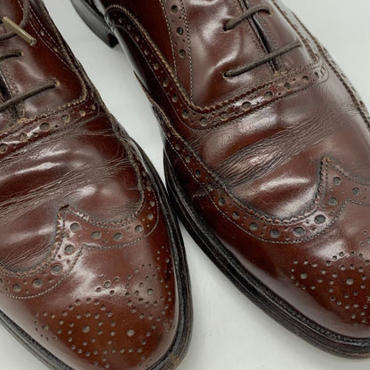ジョンストンマーフィー レザーシューズ ウィングチップ ガラスレザー ボルドー メンズ サイズ9D JOHNSTON＆MURPHY 約27.0cm【YB5】