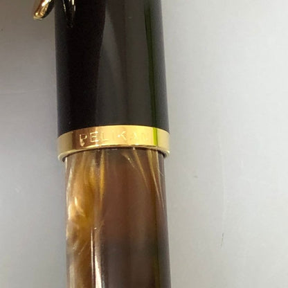ペリカン 万年筆 クラシック M200 24金ゴールドプレート マーブルブラウン ブラック PELIKAN【AFI8】