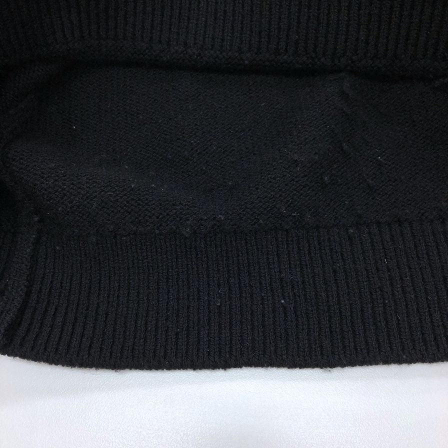 中古◆米富 ニット セーター ウール カシミア クルーネック ハイゲージ ブラック メンズ サイズ2 THIS IS A SWEATER yonetomi 【AFB4】