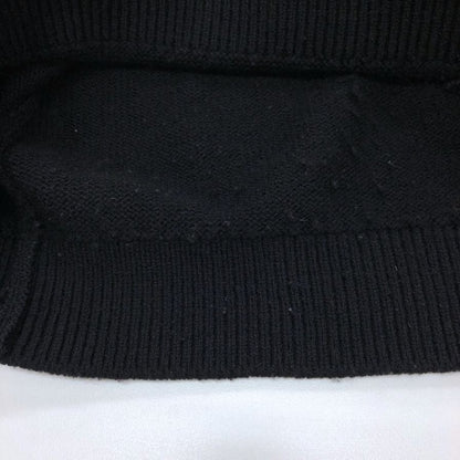 中古◆米富 ニット セーター ウール カシミア クルーネック ハイゲージ ブラック メンズ サイズ2 THIS IS A SWEATER yonetomi 【AFB4】
