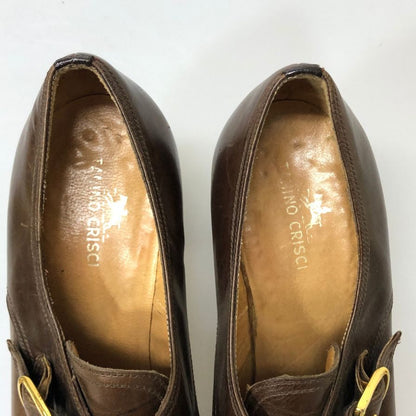 タニノクリスチー ヒールパンプス モンクストラップ ブラウン ゴールド金具 レディース サイズ37B TANINO CRISCI 約24.0cm【AFC31】