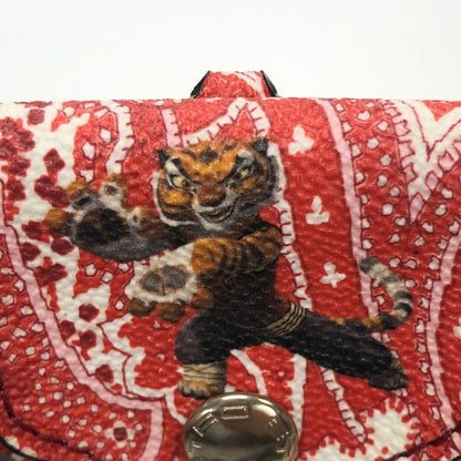 エトロ エアポッズケース カンフーパンダ AirPodsケース レッド系 レザー ETRO【AFI3】【中古】