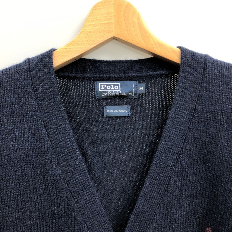 ポロラルフローレン カーディガン 90年代 オールド ネイビー メンズ サイズM Polo Ralph Lauren【LA】