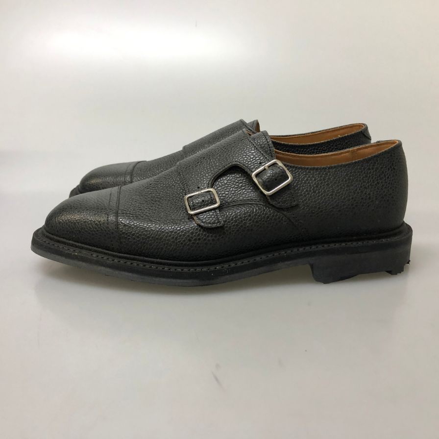 マーク マクナイリー  シボレザー ダブルモンク ブラック サイズ6 MARK MCNAIRY 約25.0cm【AFD40】