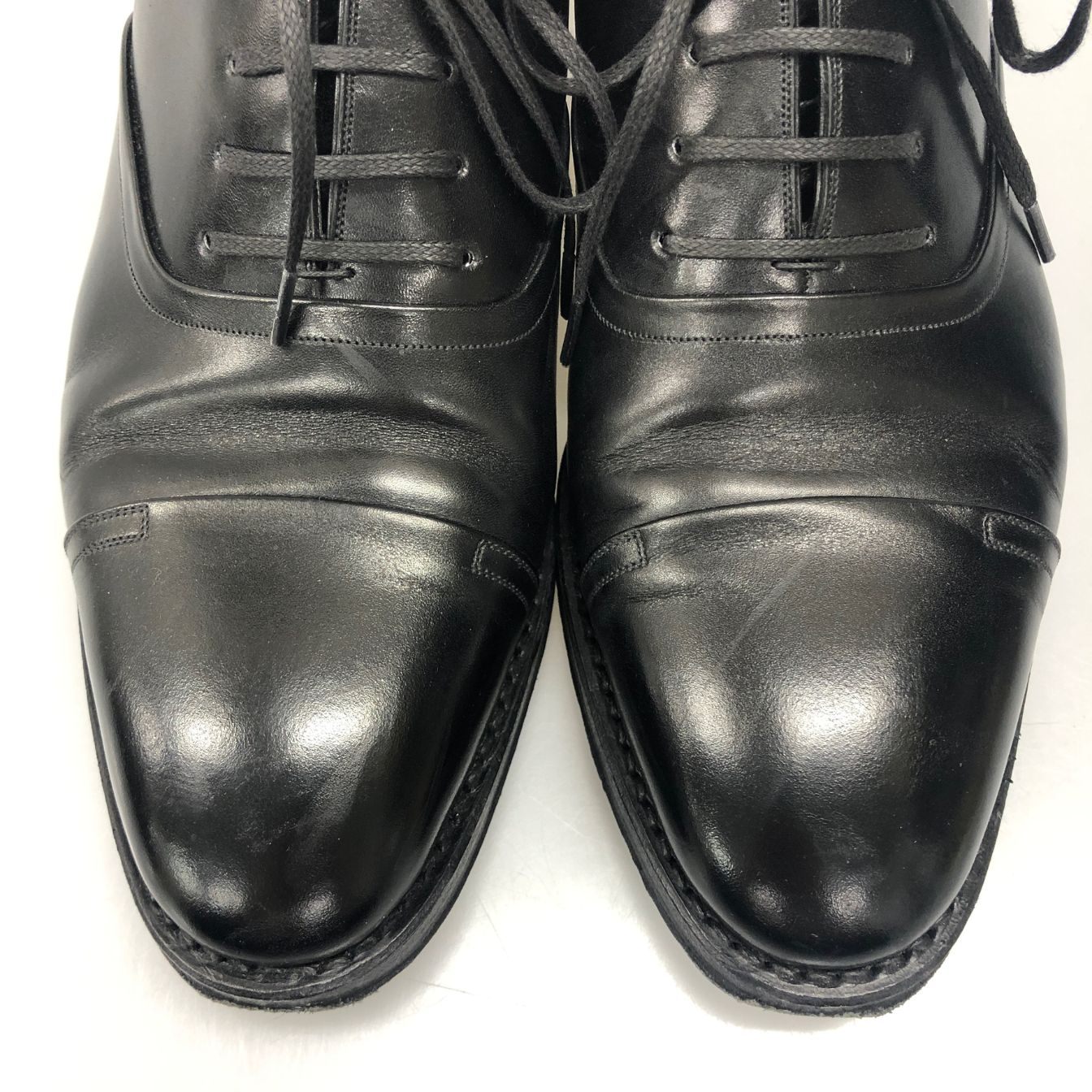 バリー レースアップシューズ アーモンドトゥ SELBY-L グッドイヤー製法 ブラック メンズ USA7 BALLY 約25.0cm【AFC43】