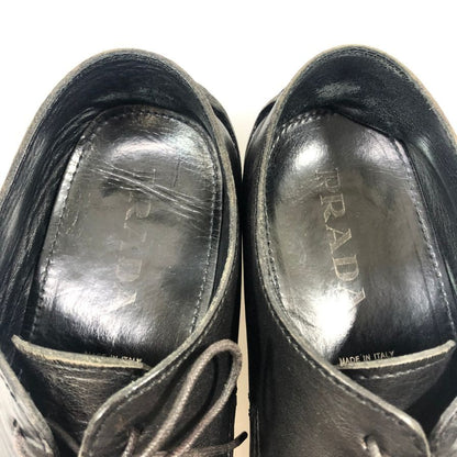 プラダ ドライビング レザーシューズ ブラック サイズ7 メンズ PRADA 約25.5cm【AFC44】