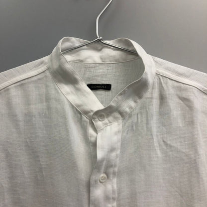 極美品◆コモリ 26SS リネンWクロス プルオーバーシャツ ホワイト メンズ サイズ2 D01-02009 COMOLI 【AFB13】