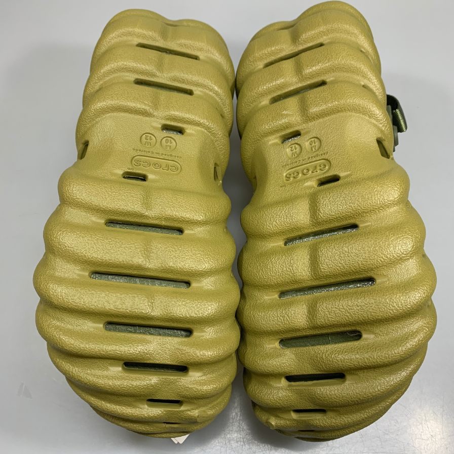 クロックス サンダル エコー クロッグ カーキ系 28cm メンズ crocs ECHO CLOG 約28.0cm【AFC28】