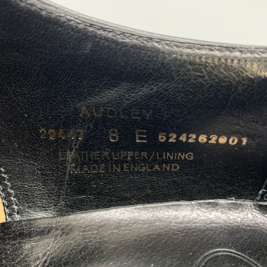 クロケット&ジョーンズ オードリー ストレートチップ メンズ ブラック 8E 337ラスト Crockett & Jones ビジネスシューズ 約26.5cm【LA】【中古】