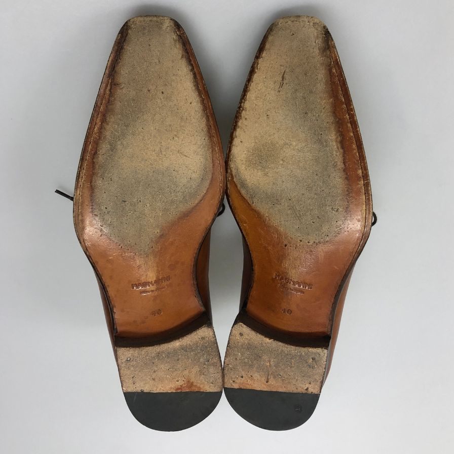 マグナーニ レースアップシューズ ホールカット メダリオン ブラウン メンズ サイズ40 17505 MAGNANNI 約25.0cm【AFC5】