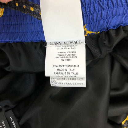 ヴェルサーチ ショートパンツ プリント 総柄 シルク メンズ サイズ50 VERSACE 【AFB34】