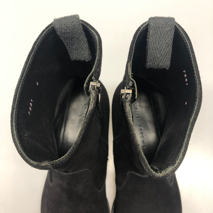 ユナイテッドアローズ ジップアップブーツ スエード ブラック サイズ6 UNITED ARROWS 約24.5cm【AFD5】