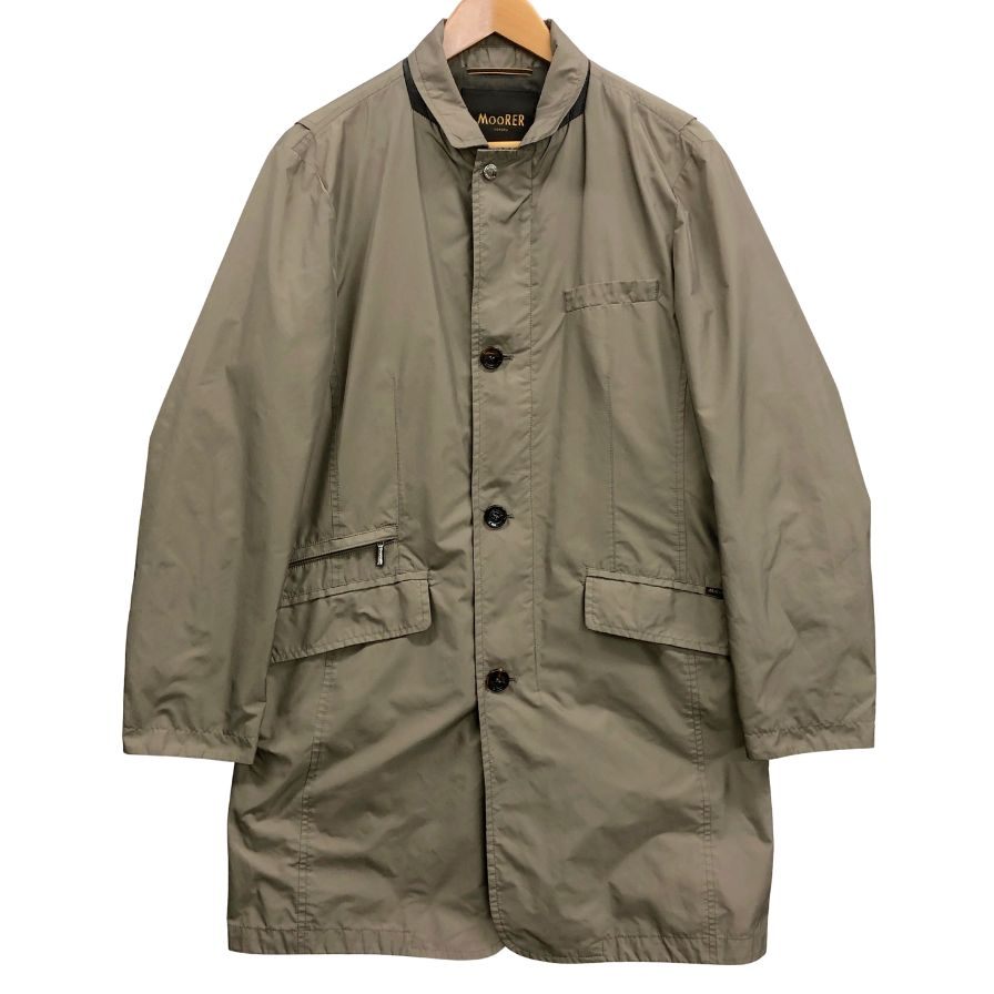 極美品◆ムーレー ジャケット LORENZO ポリエステル ジップ ボタン メンズ ベージュ サイズ46 MOORER 【AFB37】