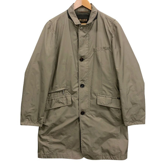極美品◆ムーレー ジャケット LORENZO ポリエステル ジップ ボタン メンズ ベージュ サイズ46 MOORER 【AFB37】