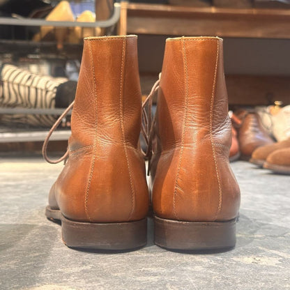 クロケット&ジョーンズ レザーブーツ 9899  キャップトゥ ブラウンUK7D CROCKETT&JONES ブーツ 約25.5cm【LA】【中古】