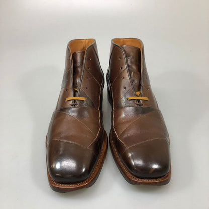 スコッチグレイン ST-634 スパイダー チャッカブーツ カーフ ブラウン サイズ24.5㎝ SCOTCH GRAIN 約24.5cm【AFC33】