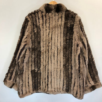 中古◆ゾルヌーズ ハーフコート ラビット ファー レディース ブラウン系 Zorronuez 【AFF22】