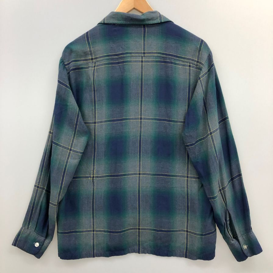 50s 60s タウンクラフト オンブレチェック レーヨンシャツ ヴィンテージ 60s TOWNCRFT Ombre Check Rayon Shirt 60年代 タウンクラフト