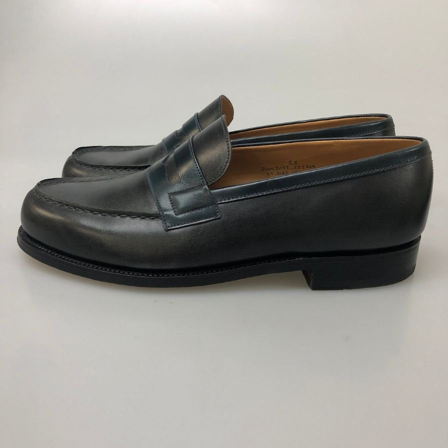 ジェイエムウエストン シグニチャーローファー180 パターンオーダー ボックスカーフ サイズUK7.5E メンズ グレー JMWESTON ローファー 約25.5cm【LA】【中古】
