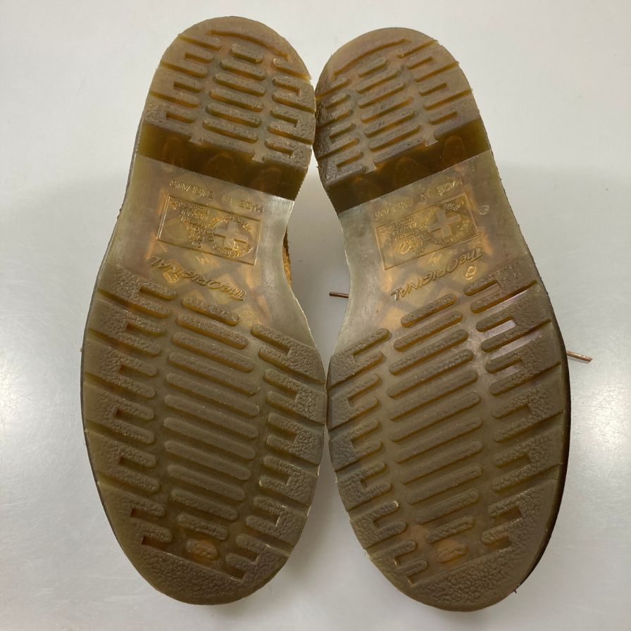 ドクターマーチン 3989 ウイングチップ スエード ヘリンボーン生地コンビ ブラウン サイズUK6 Dr. Martens 約25.0cm【AFC41】