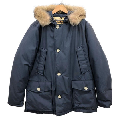 中古◆ウールリッチ ダウンジャケット アークティックパーカー コヨーテファー ネイビー サイズL WOOLRICH 【AFA11】