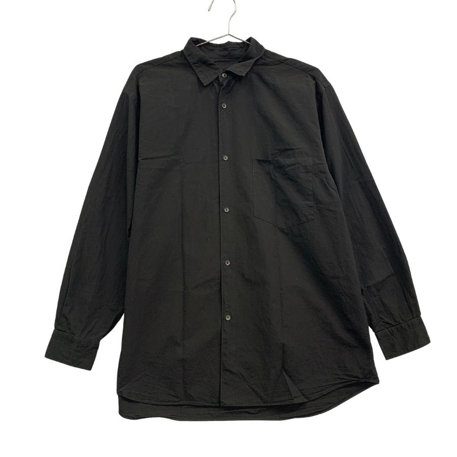 美品◆コモリ コモリシャツ ブラック メンズ サイズ2 E03-02008 COMOLI 【AFB11】