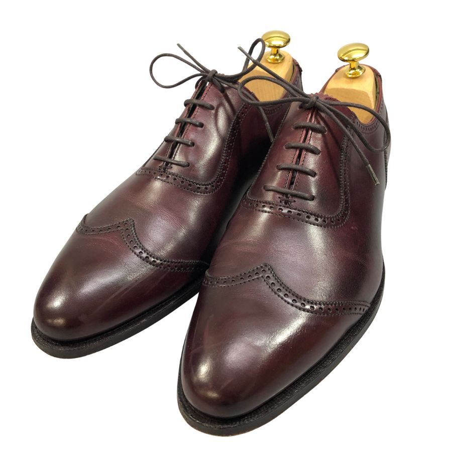 クロケット＆ジョーンズ リンジー メンズ  バーガンディ サイズUK6.5E Crockett & Jones ビジネスシューズ 約25.5cm【LA】【中古】