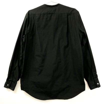 美品◆シンヤオフィシャル ノーカラーシャツ メンズ ブラック サイズ3 SHINYA OFFICIAL 【AFB2】