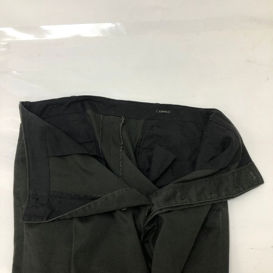 コモリ 26SS チノパン ブラック 直営店限定 D01-03024 メンズ サイズ2 COMOLI 【AFB44】