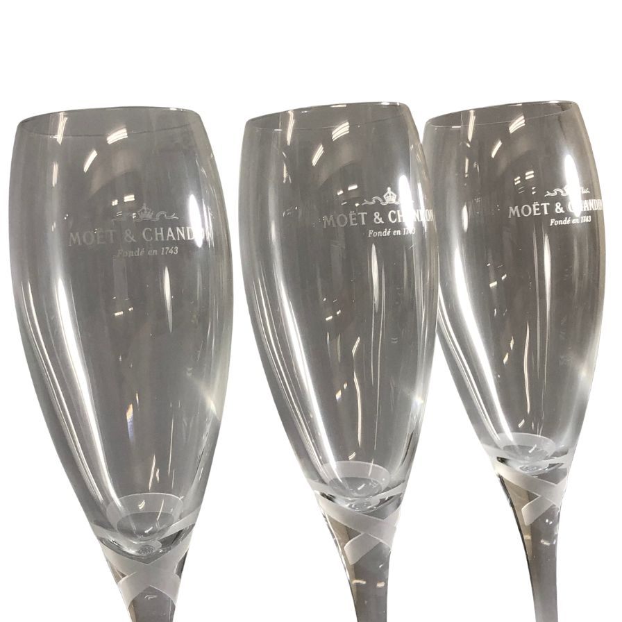 モエシャンドン  シャンパングラス 3脚セット MOET&CHANDON【AFI26】【中古】