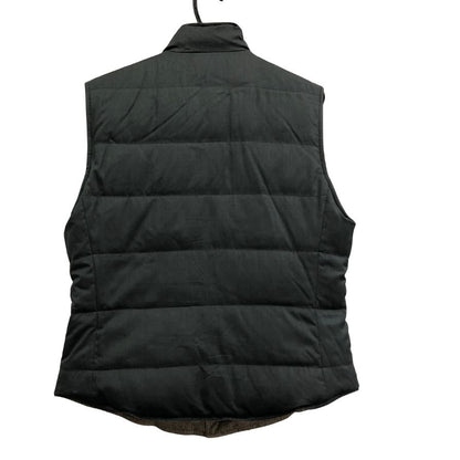 美品◆ブルネロクチネリ ウール ダウンベスト リバーシブル チェック柄 ネイビー サイズL メンズ BRUNELLO CUCINELLI 【AFA17】