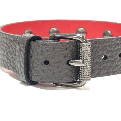 クリスチャンルブタン レザーブレスレット スタッズ ブラウン×レッド レディース Christian Louboutin