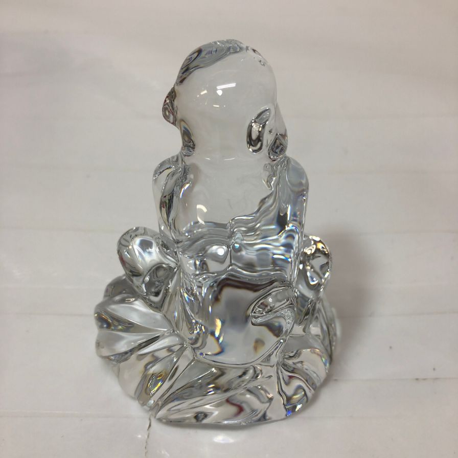 バカラ クリスタルオブジェ 干支 猿 Baccarat【AFB55】【中古】