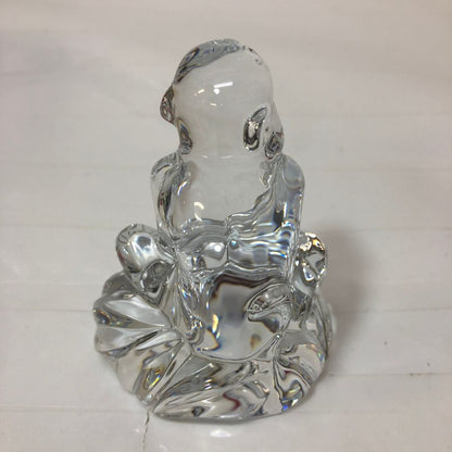 バカラ クリスタルオブジェ 干支 猿 Baccarat【AFB55】【中古】