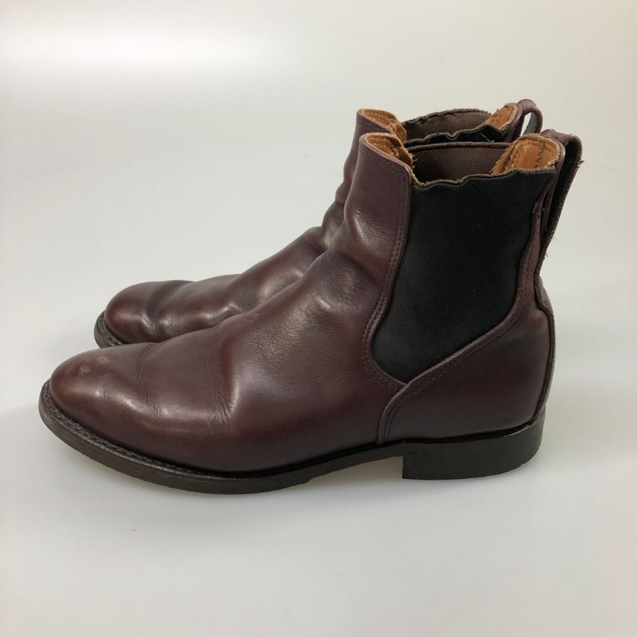 レッドウイング 9077 サイドゴアブーツ バーガンディ サイズUS9.5D メンズ REDWING 約27.5cm【AFC28】