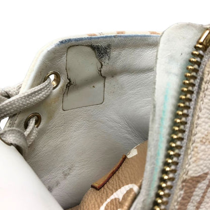 ルイヴィトン スニーカー 1A58C ハイカット ビッグモノグラム  サイドジップ ホワイト サイズ36.5 レディース LOUIS VUITTON 約23.0cm【AFC41】