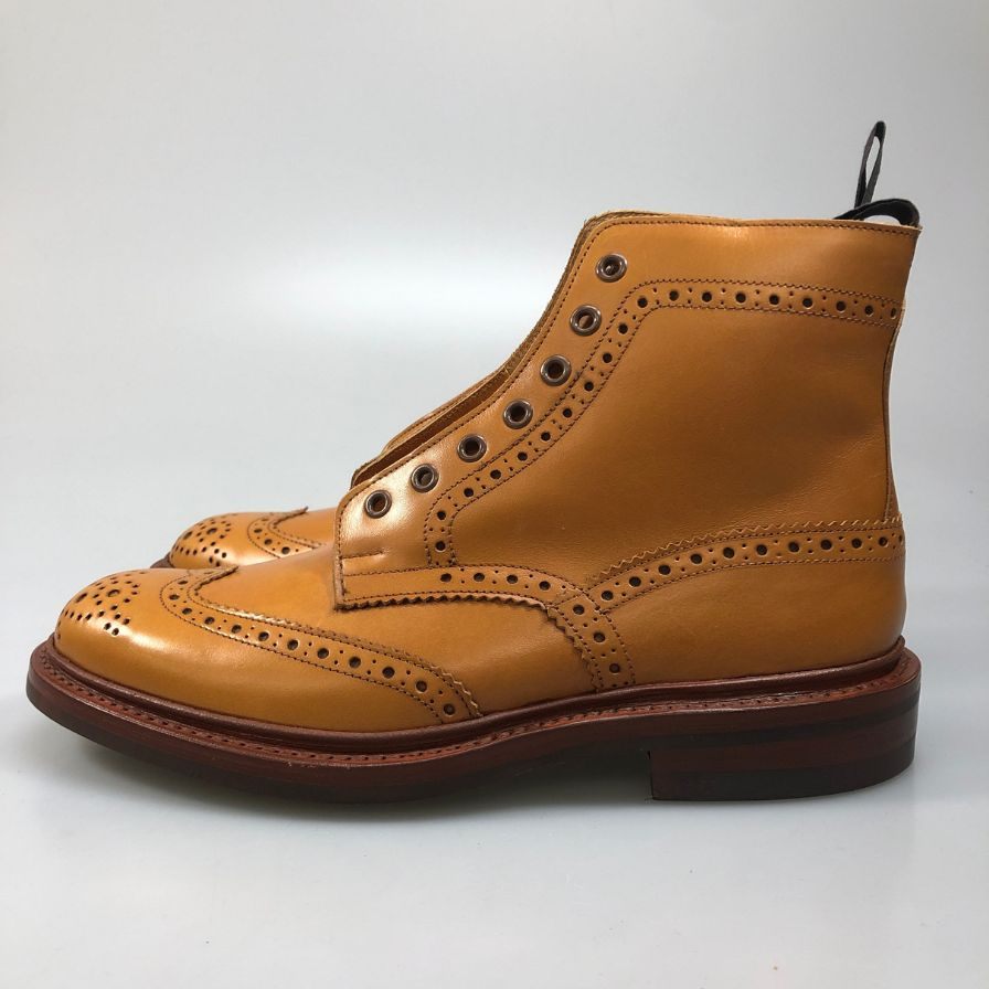 トリッカーズ カントリーブーツ ストウ ウイングチップ 942412 5634/24 ブラウン  UK7ハーフ-5 Tricker’ｓ ブーツ 約25.5cm【LA】【中古】