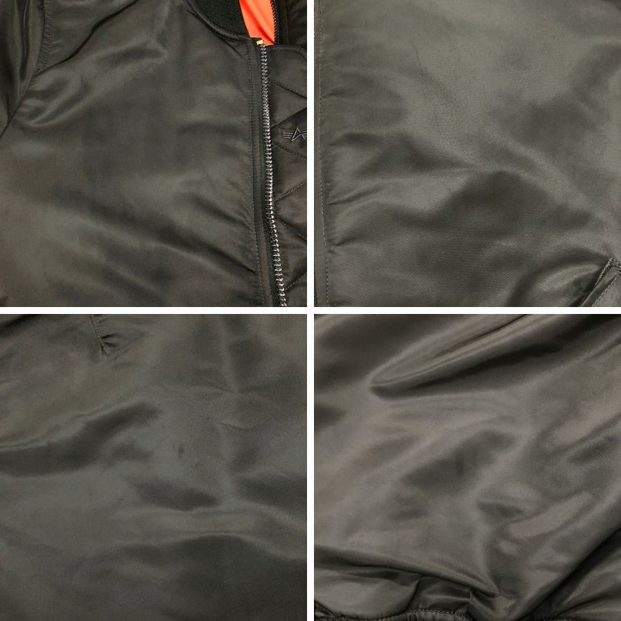 中古◆アルファインダストリーズ MA-1 20004 リバーシブル メンズ カーキ サイズL ALPHA INDUSTRIES 【AFA11】