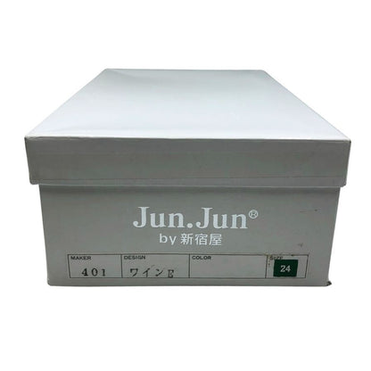 ジュンジュンバイ新宿屋 パンプス 401 パンチド ワインE レディース サイズ24 Jun.Jun by shinjukuya 約24.0cm【7-9】