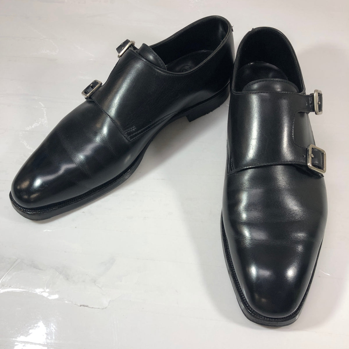 クロケット＆ジョーンズ SEYMOUR ダブルモンク カーフ ブラック サイズUK6.5D Crockett & Jones 約25.0cm【AFC47】