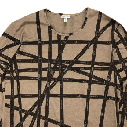 極美品◆エルメス マルジェラ期 長袖Tシャツ ボルデュック ブラウン レディース サイズXL HERMES 【AFB41】