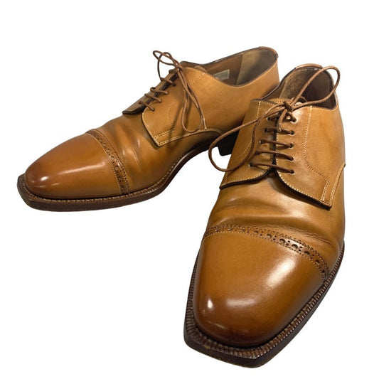 サントーニ レザーシューズ 5401 パンチドキャップ トゥ ブラウン系 サイズ7 メンズ SANTONI 約26.0cm【AFD12】