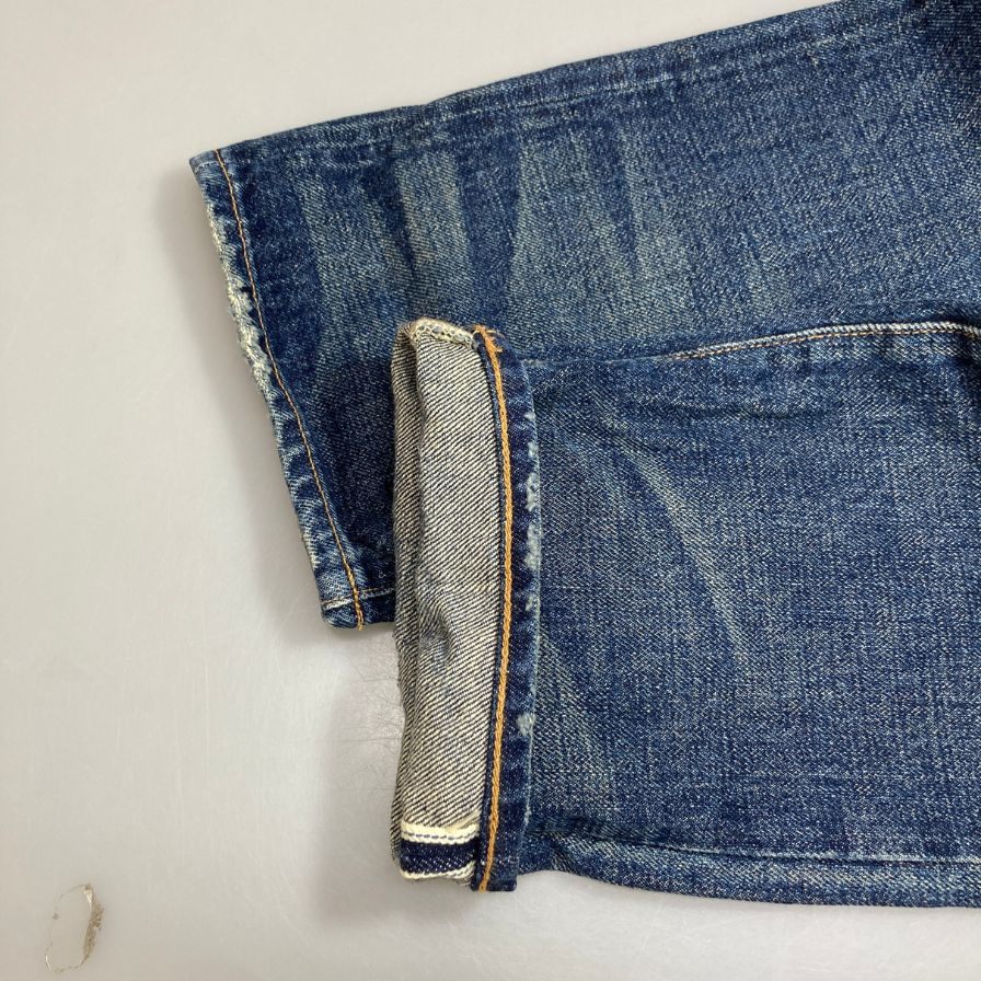 ロン ハーマン デニム パンツ ダメージ加工 USA製 セルビッジ 青耳 メンズ サイズ31 インディゴ Ron Herman Denim 【AFB12】