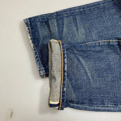 ロン ハーマン デニム パンツ ダメージ加工 USA製 セルビッジ 青耳 メンズ サイズ31 インディゴ Ron Herman Denim 【AFB12】