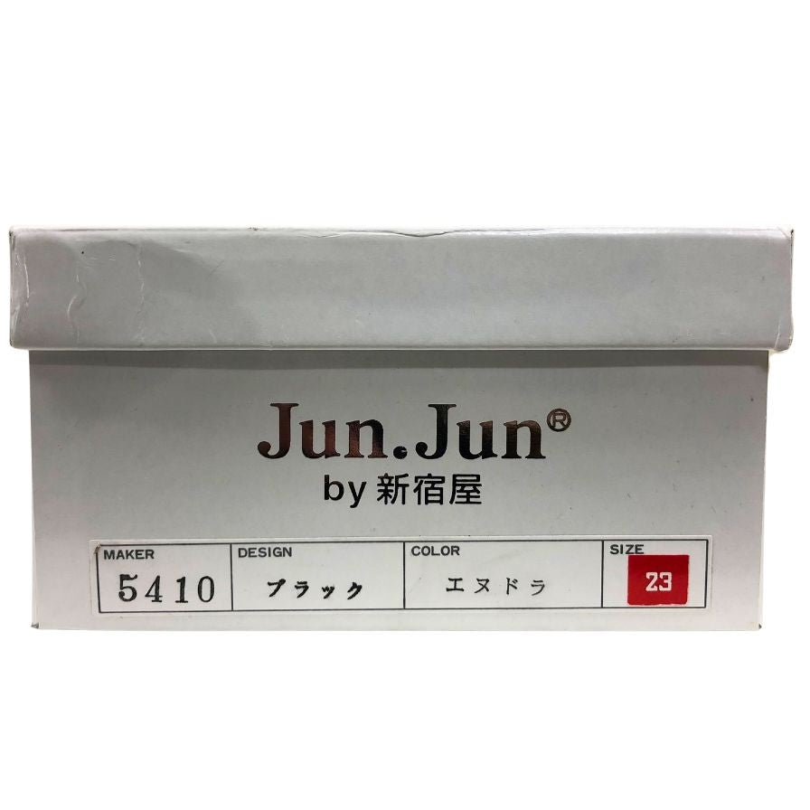 ジュンジュンバイ新宿屋 パンプス ヒール レザー 5410 ブラック サイズ23.0cm レディース Jun.Jun by shinjukuya 約23.0cm【7-13】