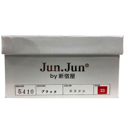ジュンジュンバイ新宿屋 パンプス ヒール レザー 5410 ブラック サイズ23.0cm レディース Jun.Jun by shinjukuya 約23.0cm【7-13】